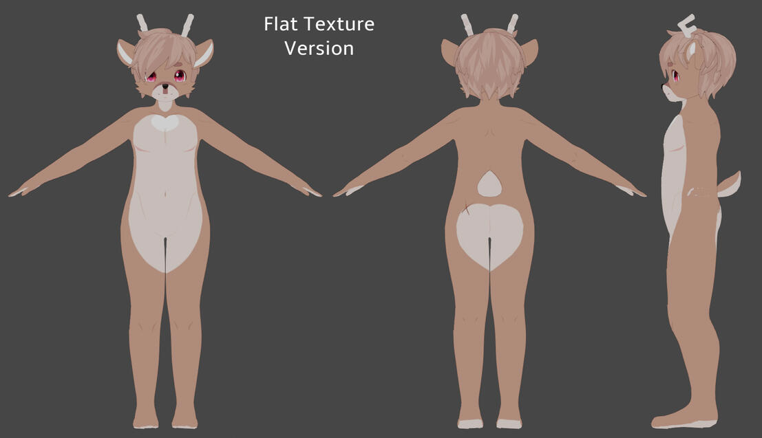 Flat Texture 3D Model